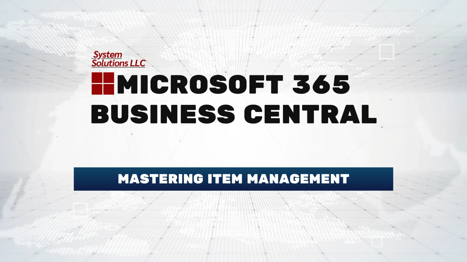 Mastering Item Management: Microsoft Dynamics 365 Business Central