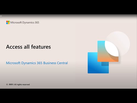 Watch Access Features in Microsoft Dynamics 365 Business Central