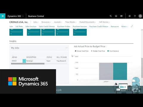 Watch Create a Job in Microsoft Dynamics 365 Business Central
