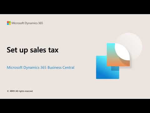 Watch Setup Sales Taxes in Microsoft Dynamics 365 Business Central