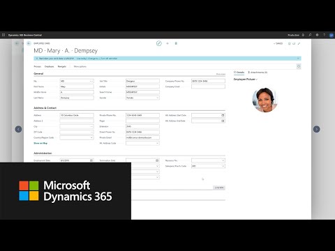 Watch Setup a Salesperson in Microsoft Dynamics 365 Business Central