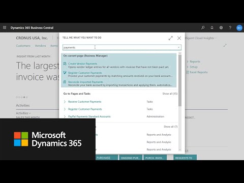 Watch Using Tell Me in Microsoft Dynamics 365 Business Central